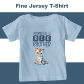 T-shirt Pour Bébé Joli léopard grand frère bleu