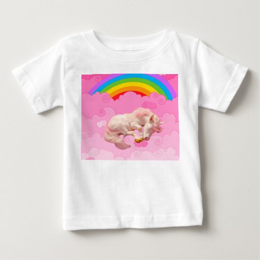 T-shirt Pour Bébé Joli licorne. (Devant)