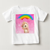T-shirt Pour Bébé Joli licorne. (Devant)