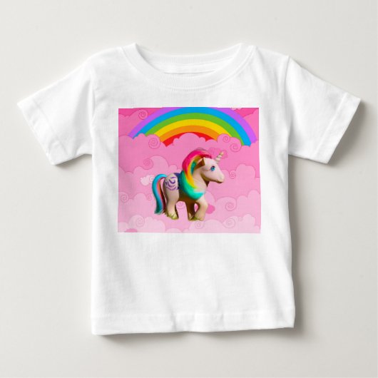 T-shirt Pour Bébé Joli licorne. (Devant)