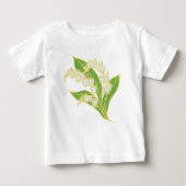 T-shirt Pour Bébé Joli Lily-of-the-Valley Floral Motif (Devant)