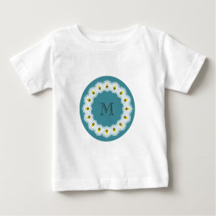 T-shirt Pour Bébé Joli monogramme de dessin animé féminin tendance