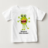T-shirt Pour Bébé Joli Monstre Caricature Vert amusant pour les enfa (Devant)