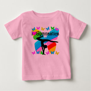 T-SHIRT POUR BÉBÉ JOLI PAPILLON J'AIME LA GYMNASTIQUE DESIGN