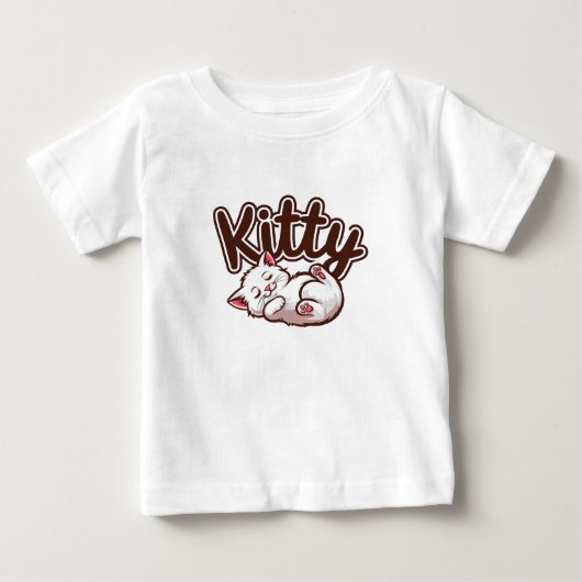T-shirt Pour Bébé Joli petit chat (Devant)
