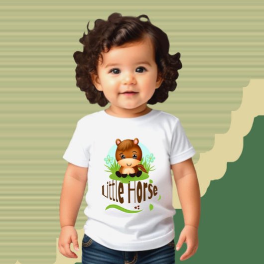 T-shirt Pour Bébé Joli petit cheval