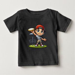 T-shirt Pour Bébé Joli petit garçon Jouer Disque Golf