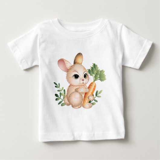 T-shirt Pour Bébé Joli petit lapin (Devant)