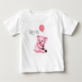 T-shirt Pour Bébé Joli petit porc (Devant)