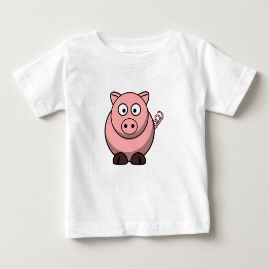 T-shirt Pour Bébé Joli porc drôle (Devant)
