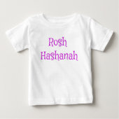 T-shirt Pour Bébé Joli Rosh Hashanah violet et blanc (Devant)