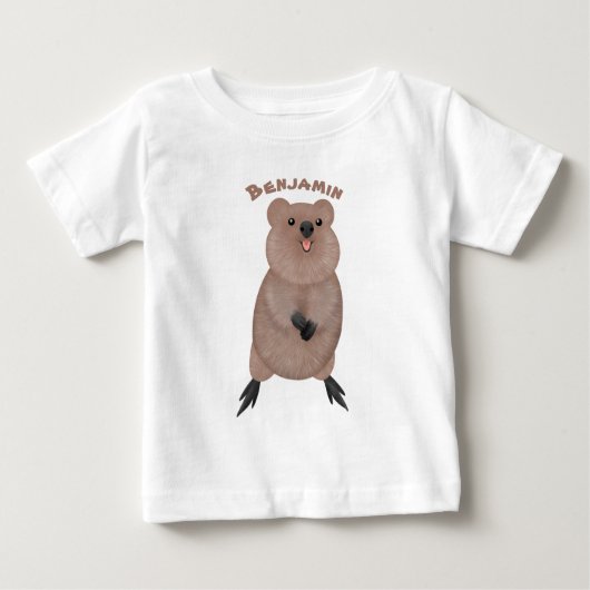 T-shirt Pour Bébé Joli sourire mignon dessin animé quokka (Devant)
