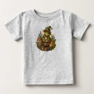 T-shirt Pour Bébé Joli T-Shirt Bébé Sorcière Grenouille Cottagecore
