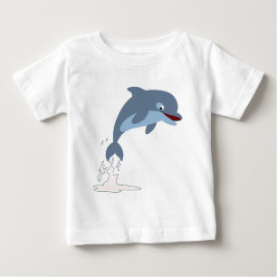 T-shirt Pour Bébé Joli T-shirt Dauphin Bébé de Dauphin, caricature a