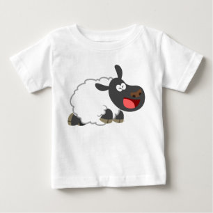 T-shirt Pour Bébé Joli T-shirt de caricature en mouton bébé en mouto