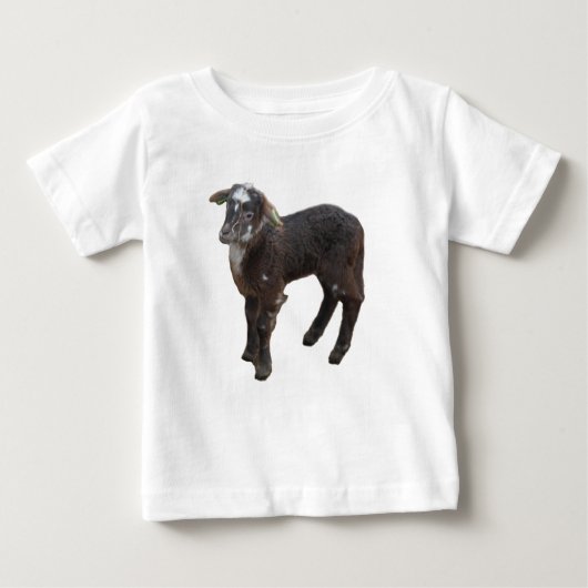 T-shirt Pour Bébé Joli T-shirt Lamb Brown bébé (Devant)