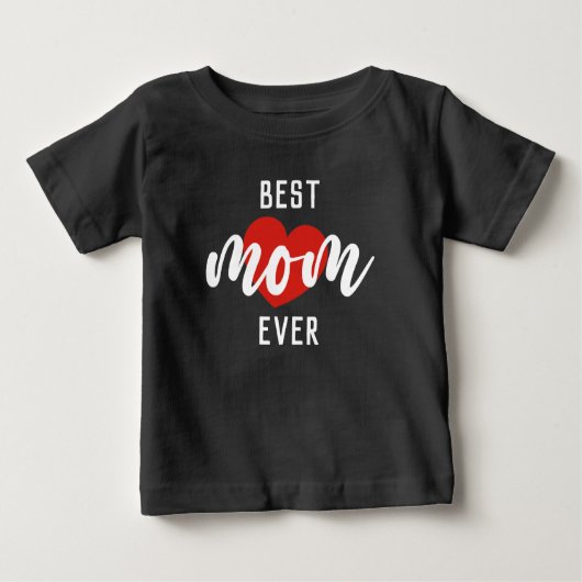 T-shirt Pour Bébé Joli texte de conception Meilleure maman jamais av (Devant)