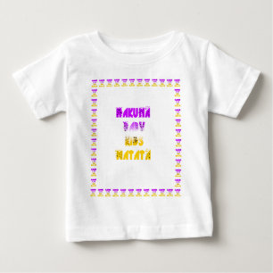T-shirt Pour Bébé Joli violet et jaune Hakuna Matata bébé enfants