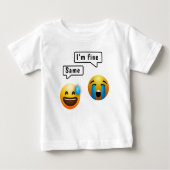 T-shirt Pour Bébé Joli visage souriant Emoji Vêtements bébé (Devant)