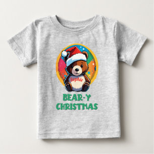 T-shirt Pour Bébé Jolie adorable Kawaii Chibi Ours de Noël