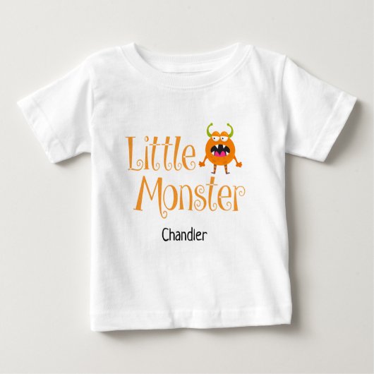 T-shirt Pour Bébé Jolie Bande d'Halloween ou traiter Nom du petit mo (Devant)