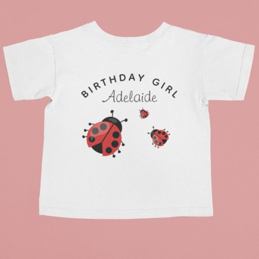 T-shirt Pour Bébé Jolie coccinelle rouge moderne personnalisée