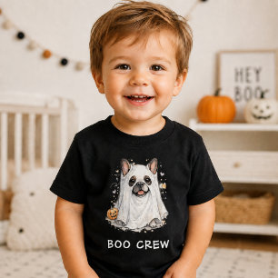 T-shirt Pour Bébé Jolie équipe de fantômes de Halloween de Bouledogu