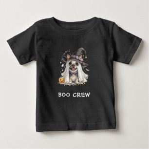 T-shirt Pour Bébé Jolie équipe de sorcière d'Halloween de Bouledogue