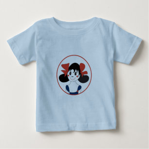 T-shirt Pour Bébé Jolie Fille avec des Rubans Rouges Illustration po