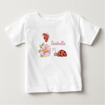 Jolie Ladybugs Fleur Rose Adorable Printemps Été
