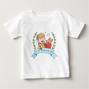 T-shirt Pour Bébé Jolie Noël Carols Garçon et Reindeer Tee