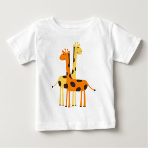 T-shirt Pour Bébé Jolie paire de girafe drôle