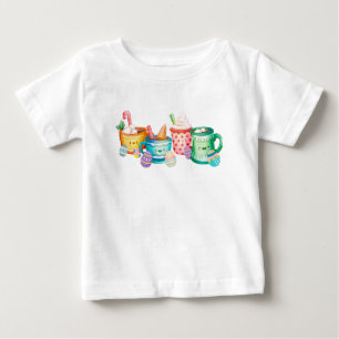 T-shirt Pour Bébé Jolie Pâques Bunny Café Chemise Drôle cadeau de Pâ
