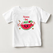 T-shirt Pour Bébé Jolie Pastèque Un Fruit Unique Pour Le 1er Anniver (Devant)