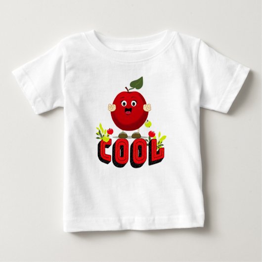 T-shirt Pour Bébé Jolie pomme rouge (Devant)