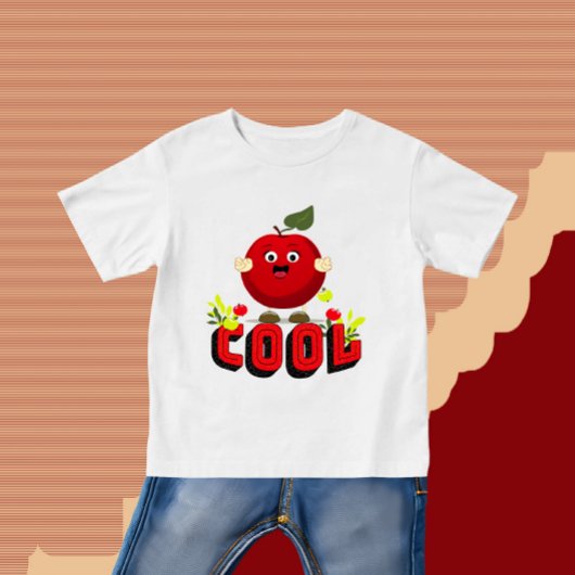 T-shirt Pour Bébé Jolie pomme rouge