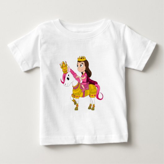 T-shirt Pour Bébé Jolie princesse de dessin animé (Devant)