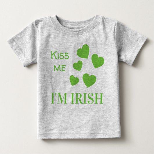 T-shirt Pour Bébé Jolie Saint-Patricks Day Embrasse-moi Je suis Irla (Devant)
