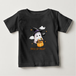 T-shirt Pour Bébé Jolie Trick fantôme ou Treat Kids' Halloween T-shi