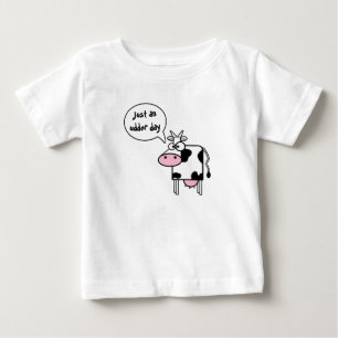 T-shirt Pour Bébé Jolie vache de dessin animé drôle jour du pis