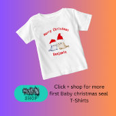 T-shirt Pour Bébé jolies noël abstraite aquarelle bébé phoques