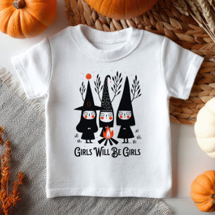 T-shirt Pour Bébé Jolies Sorcières de Dessin Animé Les Filles Seront
