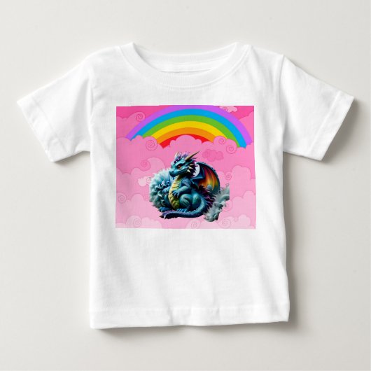 T-shirt Pour Bébé Jolis Dragons (Devant)