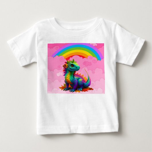 T-shirt Pour Bébé Jolis Dragons (Devant)