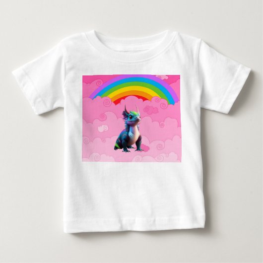 T-shirt Pour Bébé Jolis Dragons (Devant)