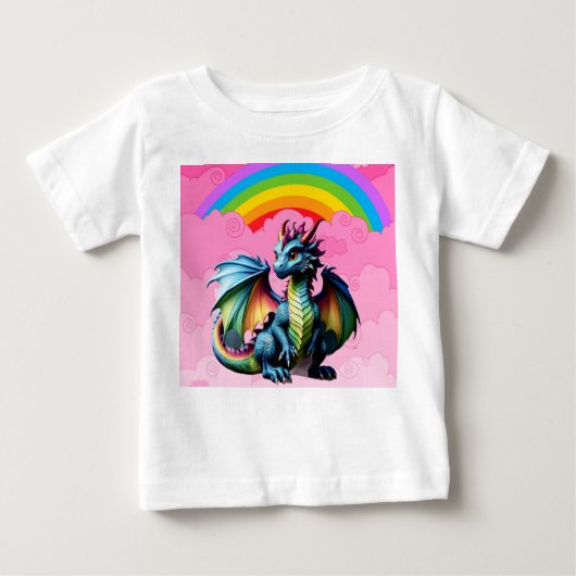 T-shirt Pour Bébé Jolis Dragons (Devant)