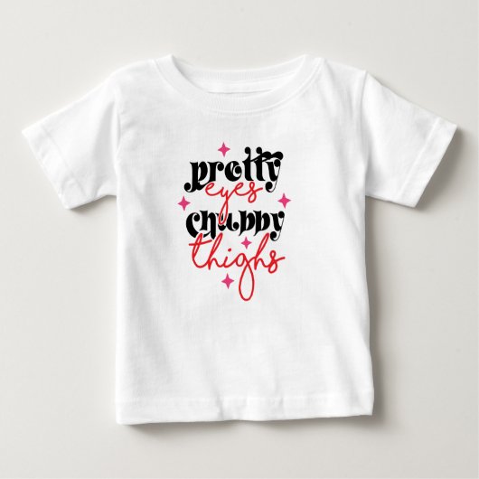 T-shirt Pour Bébé Jolis Yeux Cuisses Potelées (Devant)