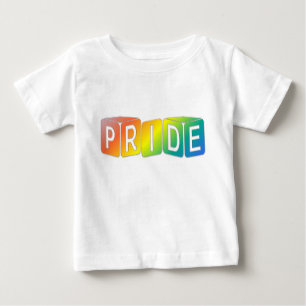 T-shirt Pour Bébé Jouer aux cubes Design arc-en-ciel Fierté