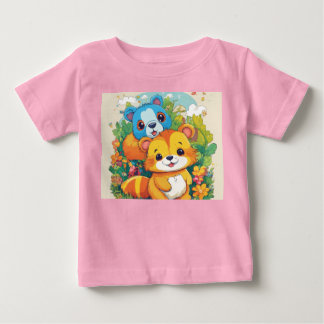 T-shirt Pour Bébé Jouer Cartoon Rose Top pour enfants