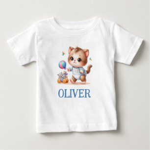 T-shirt Pour Bébé Jouer Cute Kitten Personnalisé